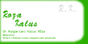 roza kalus business card